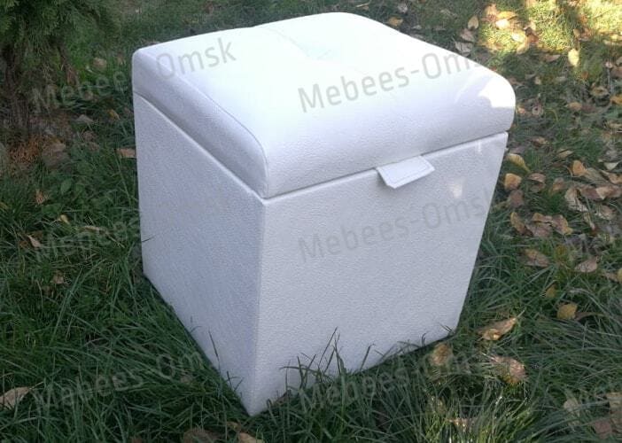 Мебис-Омск, перетяжка пуфа-2